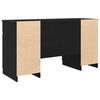 vidaXL Scrivania Rovere nero 140 x 49 x 76 cm Legno multistrato