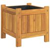 vidaXL Fioriera Giardino con Rivestimento 31x31x30 cm Massello Acacia