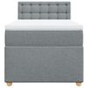 vidaXL Giroletto a Molle con Materasso Grigio Chiaro 90x190 cm Tessuto