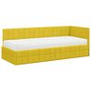 vidaXL Struttura Letto Angolare con Materasso 2 pcs Giallo Velluto