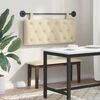 vidaXL Testata appesa Montaggio a parete Crema 110 x 55 x 7 cm Tessuto