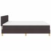 vidaXL Letto a Sorgente LED con led Marrone Scuro 180 x 200 cm Tessuto