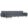 vidaXL Divano Letto a L Grigio Scuro 275x140x70 cm in Velluto