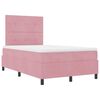 vidaXL Letto a molle con materasso Rosa 120 x 190 cm Tessuto