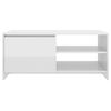vidaXL Tavolino Salotto Bianco Lucido 102x50x45cm in Legno Multistrato