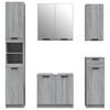 vidaXL Set Mobili da Bagno 5 pz Grigio Sonoma in Legno Multistrato