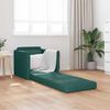 vidaXL Divano letto 60cm Verde Scuro Tessuto