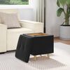 vidaXL Pouf contenitore con cuscino Nero 40 x 40 x 45 cm Velluto
