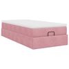 vidaXL Struttura Letto Pouf con Materasso Rosa 80x200 cm Velluto