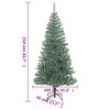 vidaXL Albero di Natale Artificiale con Neve Fioccata Verde 210 cm