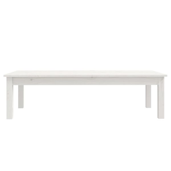 vidaXL Tavolino da Salotto Bianco 110x50x30 cm Legno Massello di Pino