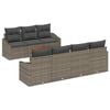 vidaXL Set Divano da Giardino 8 pz Grigio polyrattan