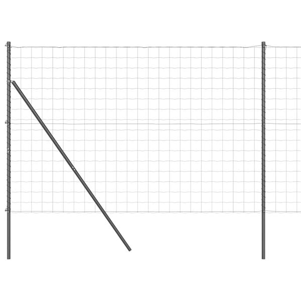 vidaXL Recinzione con Posto Grigio 1,6 x 10 m Acciaio e PVC