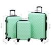 vidaXL Set Valigie Trolley a Custodia Rigida 3 pz Menta in ABS