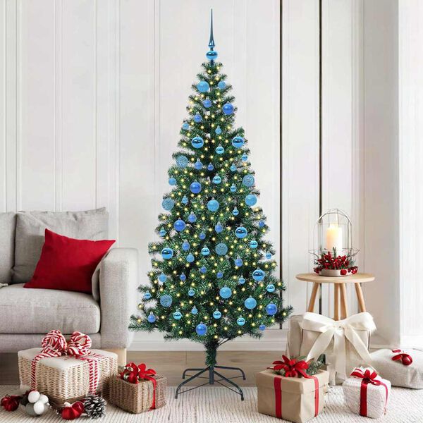 vidaXL Albero di Natale artificiale con luci integrate Verde 180 cm