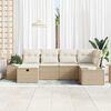 vidaXL Set Divano da Giardino 6 pcs Beige 55 x 62 x 69 cm Poly Rattan