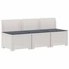 vidaXL Divano da giardino 3 posti con cuscini in look rattan PP Bianco