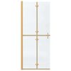 vidaXL Parete doccia Walk-in Oro e trasparente 80 x 190 cm