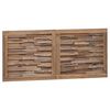 vidaXL Testiera Naturale 120 cm Legno di teak solido