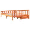 vidaXL Letto senza Materasso Marrone Cera 150x200 cm in Legno di Pino