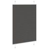 vidaXL Tenda Plissettata Nera 100x100 cm Larghezza Tessuto 99,4 cm