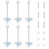 vidaXL Ancora per Terra 6 pcs Argento &Oslash;10 x 30 cm Metallo Galvanizzato