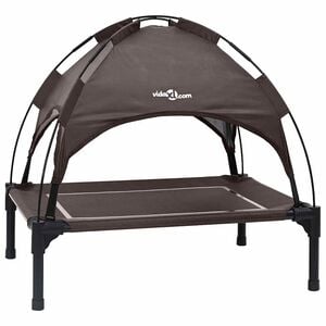 vidaXL Letto per Cani Marrone 63 x 49,5 x 60 cm Acciaio