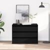 vidaXL Mobile con Cassetti Nero 80 x 41 x 58 cm Legno multistrato
