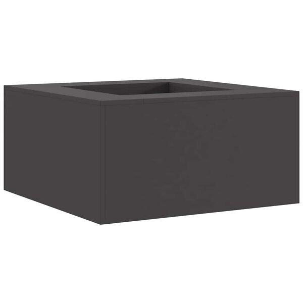vidaXL Focolare Nero 80 x 80 x 40 cm Acciaio laminato a freddo