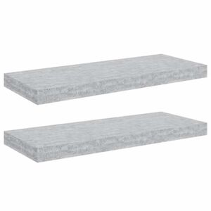 vidaXL Scaffali a Parete 2 pz Grigio Cemento 60x23,5x3,8 cm in MDF