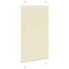 vidaXL Tenda Plissettata Crema 80x150 cm Larghezza Tessuto 79,4 cm