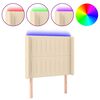 vidaXL Testiera a LED Crema 103x16x118/128 cm in Tessuto