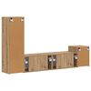 vidaXL Set mobile TV 4 pcs Rovere artigianale Legno multistrato