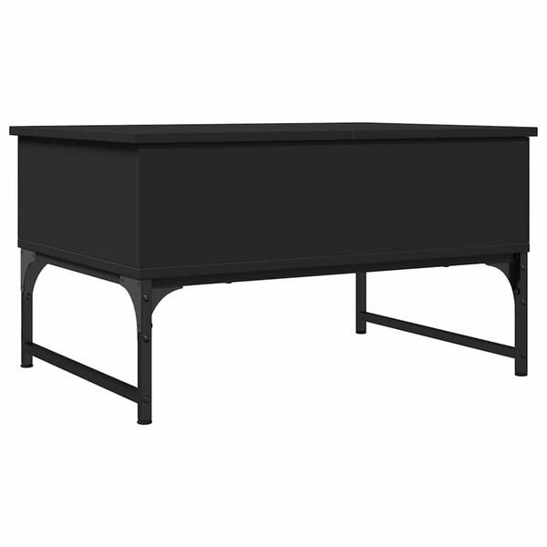 vidaXL Tavolino da Salotto Nero 70x50x40 cm Legno Multistrato Metallo