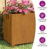 vidaXL Fioriere con Gambe 2pz Ruggine 40x40x40 cm Acciaio Corten