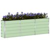 vidaXL Fioriera Verde 160 x 40 x 75 cm Acciaio