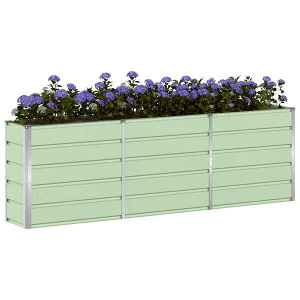 vidaXL Fioriera Verde 160 x 40 x 75 cm Acciaio
