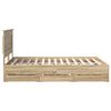 vidaXL Struttura del letto con cassetto Rovere Sonoma 150 x 200 cm