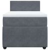 vidaXL Giroletto a Molle con Materasso Grigio Scuro 80x200 cm Velluto