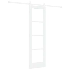 vidaXL Porta scorrevole 61 x 198,5 cm Legno massello di pino e vetro