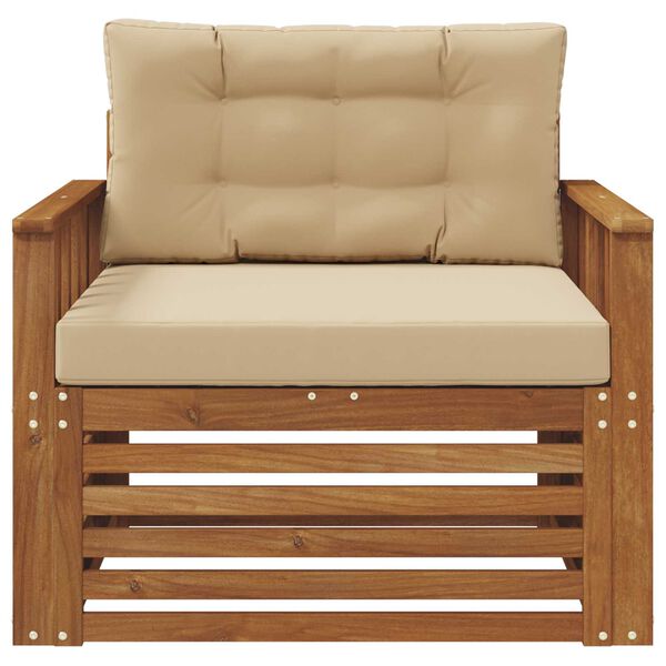 vidaXL Set di divani da esterno Legno di Acacia Massello e Poliestere