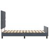 vidaXL Letto a molle con testiera Grigio scuro 100 x 200 cm Velluto