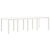 vidaXL Set da Pranzo per Giardino 11 pcs Bianco Polipropilene