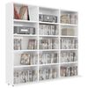 vidaXL Mobile Porta CD Bianco Lucido 100x23x89,5 cm Legno Multistrato