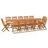 vidaXL Set da Pranzo da Giardino 13 pz 280x90x75 cm Massello di Acacia