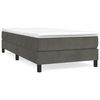 vidaXL Struttura Letto a Rete a Molle Grigio Scuro 100x200 cm Velluto