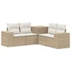 vidaXL Set di divani 5 pz Beige e Bianco Crema