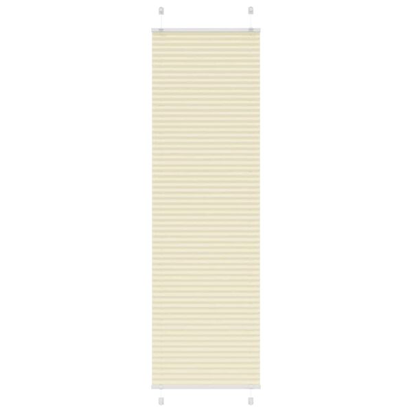 vidaXL Tenda Plissettata Crema 65x200 cm Larghezza Tessuto 64,4 cm