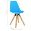 vidaXL Sedie da Pranzo 2 pz Blu
