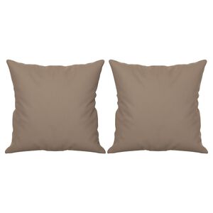 vidaXL Cuscini Decorativi 2 pz Tortora 40x40 cm in Tessuto Microfibra